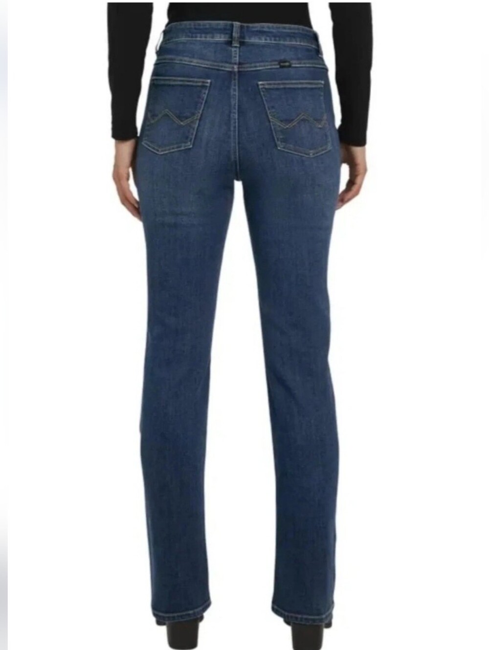 NEW! Wrangler Dark Blue Wash High Rise Bootcut Jeans Multiple Sizes - Picture 2 of 14